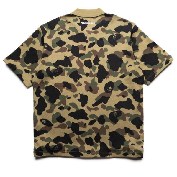 A Bathing Ape 1st Camo Jacquard Relax Fit Polo Shirt - Green - Image 2