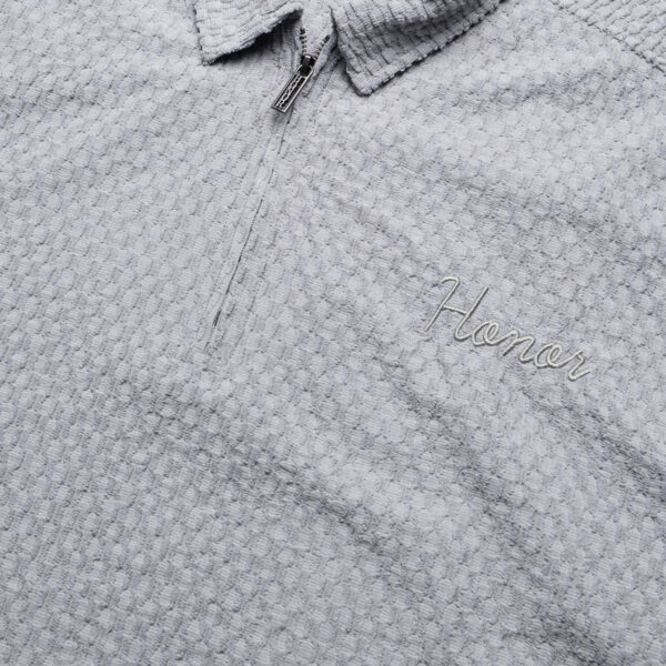 Honor The Gift Textured Knit Qtr Zip - Grey - Image 3